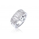 9ct White Gold & 0.22ct Diamonds Wedding Ring