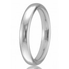 9ct White Gold 2mm Court Wedding Band 2.3gms 