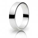 9ct White Gold 5mm Flat Shape Wedding Band 5.7gms