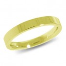 9ct Yellow Gold 3mm Flat Shaped Wedding Band 3.5gms 