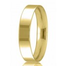 9ct Yellow Gold 4mm Easy Fit Wedding Band 4.7gms 