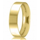 9ct Yellow Gold 6mm Easy Fit Wedding Band 7.6gms