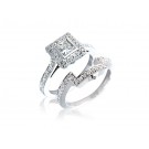 Platinum 1.10ct Diamonds Bridal Set