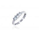 3 stone Platinum ring with 0.50ct Diamonds. 