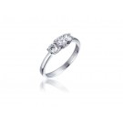 3 stone Platinum ring with 0.50ct Diamonds.