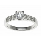 Platinum 0.89ct Diamonds Solitaire Engagement Ring
