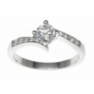 Platinum 0.87ct Diamonds Solitaire Engagement Ring