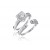 18ct White Gold 1.00ct Diamonds Bridal Set