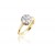 18ct Yellow & White Gold ring with 0.45ct Diamonds in white gold mount.