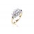 18ct Yellow & White Gold ring with 1.00ct Diamonds in white gold mount.