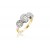 18ct Yellow & White Gold ring with 0.95ct Diamonds in white gold mount.