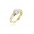 18ct Yellow & White Gold ring with 0.75ct Diamonds in white gold mount.