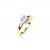18ct Yellow & White Gold 0.30ct Diamond Cluster Engagement Ring