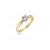 18ct Yellow & White Gold 0.50ct Diamond Solitaire Engagement Ring