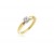 18ct Yellow & White Gold 0.25ct Diamond Solitaire Engagement Ring
