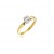 18ct Yellow & White Gold 0.40ct Diamond Solitaire Engagement Ring