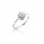 18ct White Gold ring with 0.30ct Diamonds.