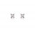 18ct White Gold Stud Earrings with Single Stone Princess Cut 0.75ct Diamonds.