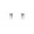 18ct White Gold Earrings  with Single Stone Brilliant Cut 0.75ct Diamonds.