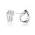 18ct White Gold Half Hoop Earrings with 1.85ct Diamonds