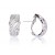 18ct White Gold Half Hoop Earrings with 2.00ct Diamonds. 