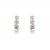 18ct White Gold Drop Earrings with 3 Brilliant Cut Diamonds. 