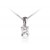 18ct White Gold Pendant with 1.00ct Princess Cut Diamond. 