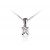 18ct White Gold Pendant with Princess Cut 0.75ct Diamond. 