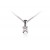 18ct White Gold Pendant with Princess Cut 0.33ct Diamond. 