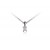 18ct White Gold Pendant with Princess Cut 0.15ct Diamond.