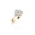 9ct Yellow & White Gold ring with 0.20ct Diamonds in white gold mount. 