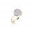 9ct Yellow & White Gold ring with 0.20ct Diamonds in white gold mount. 