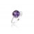 9ct White Gold ring set with Diamonds & 2.75ct Amethyst Centre Stone