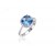 9ct White Gold ring set with Diamonds & 2.75ct Blue Topaz Centre Stone