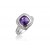 9ct White Gold ring set with Diamonds & 2.50ct Amethyst Centre Stone