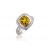 9ct White Gold ring set with Diamonds & 2.30ct Citrine Centre Stone