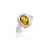 9ct White Gold ring set with Diamonds & 3.00ct Oval Shape Citrine Centre Stone