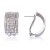 9ct White Gold 1.00ct Diamond Half Hoop Earrings