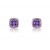 9ct White Gold Diamonds & 3.00ct Amethyst  Stud Earrings