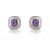 9ct White Gold Diamonds & 3.20ct Amethyst Stud Earrings