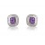 9ct White Gold Diamonds & 3.20ct Amethyst Stud Earrings