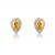 9ct White Gold Diamonds & 2.50ct Citrine Pear Shape Stud Earrings