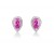 9ct White Gold Diamonds & 2.50ct Synthetic Pink Sapphire Pear Shape Stud Earrings