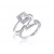 Platinum 0.90ct Diamonds Bridal Set